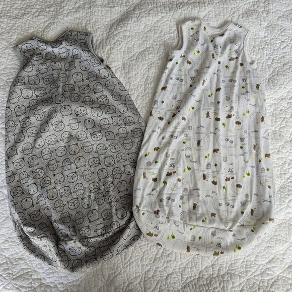 Carter's Simple Joys 2-Way Zippered Sleep Sacks 0-3 Months - Picture 5 of 5